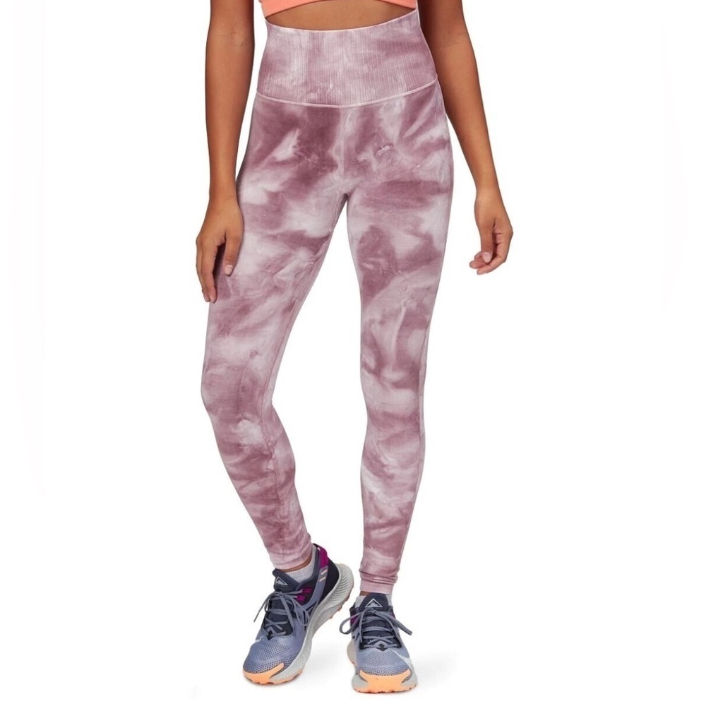 Free People Movement purple tie dye workout leggings laser cut back detail m/l